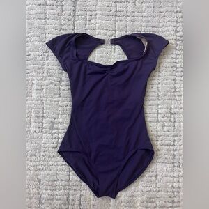 Purple Cap Sleeve Ballet Leotard